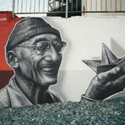 Граффити портрет Жак Ив Кусто streetskills youfeelmyskill в Сочи