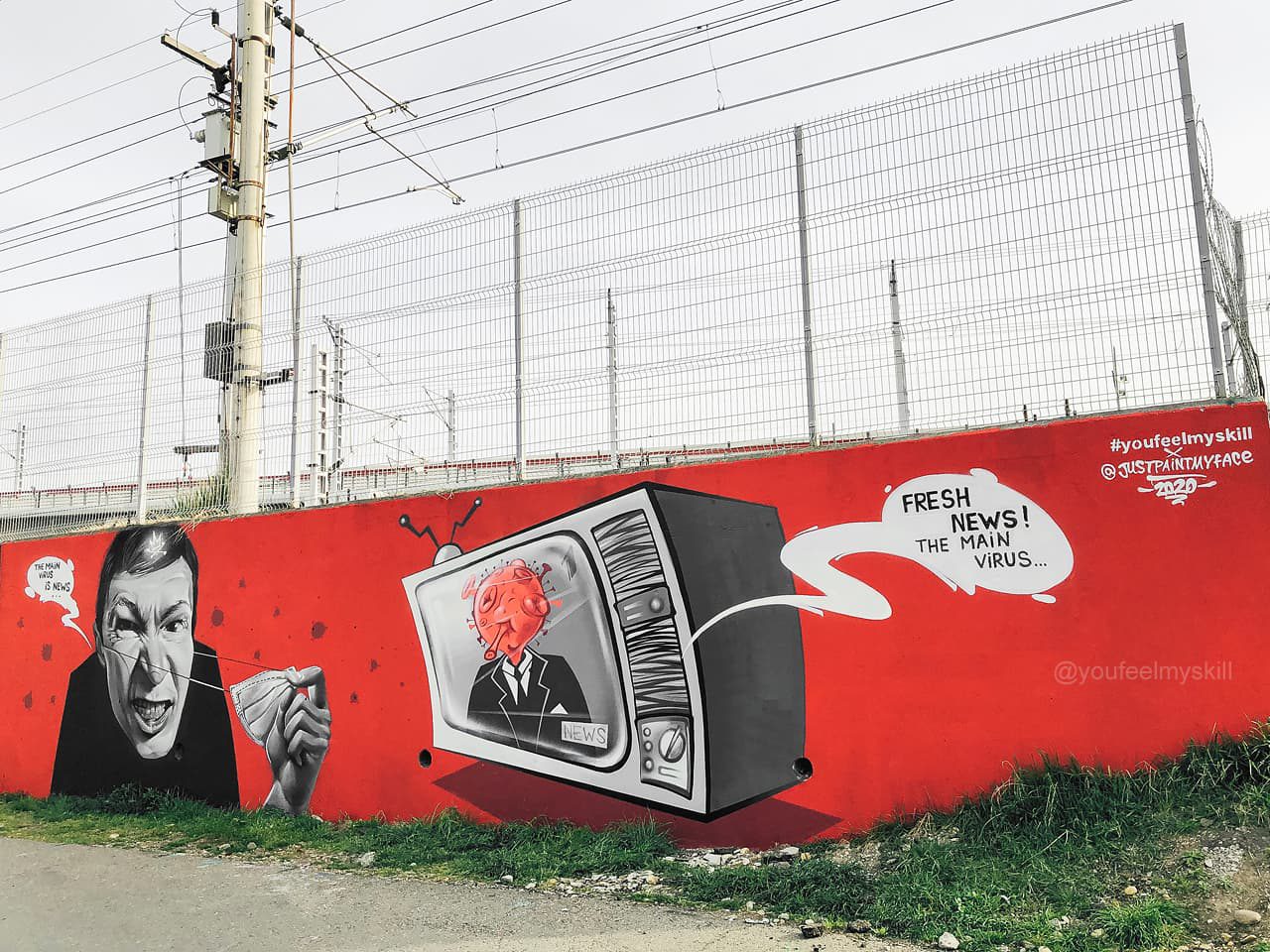 Новости коронавирус в России граффити covid-19